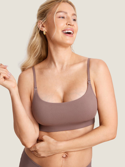 Ribbed Maternity Nursing Bralette